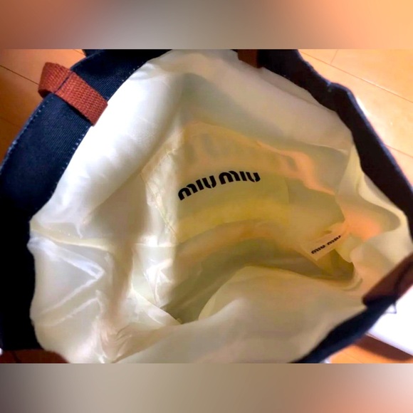 MIU MIU Black, Green, Pink, & White Tote Bag, Authentic. NWT - Picture 5 of 6